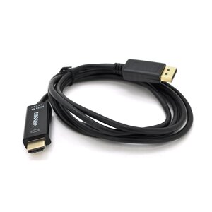 Кабель VEGGIEG DH-402 Display Port ( тато ) на HDMI ( тато ) 1.5m, Black, Пакет