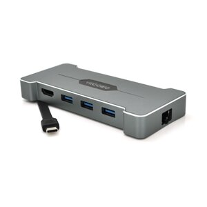 Хаб-конвертор VEGGIEG TC06 Type-C ( тато ) на Type-C ( мама ) + USB3.0 * 3 ( мама ) + HDMI ( мама )