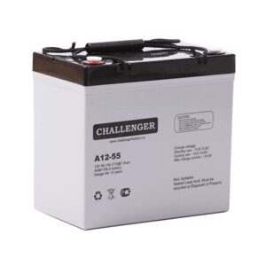 Акумуляторна батарея CHALLENGER А12-55, 12V 55Ah ( 229х138х235 ), 15kg Q1, ( VRLA AGM )