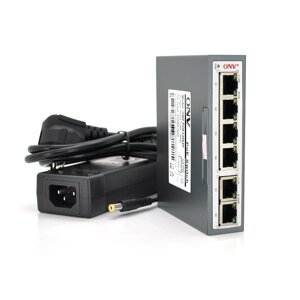 4Х портовий PoE Гбіт комутатор ONV-POE33064P, 4xPoe1000Мбіт + 2х1000 Мбіт, IEEE802.3af / at , загальна потужність 65 Вт