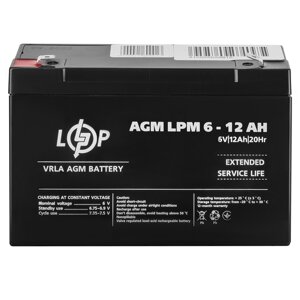 Акумулятор AGM LPM 6V - 12 Ah