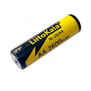 Акумулятор LiitoKala Ni-26/AA 1.2V AA 2600mAh NiMH Rechargeable Battery, 4 штуки shrink, ціна за shrink