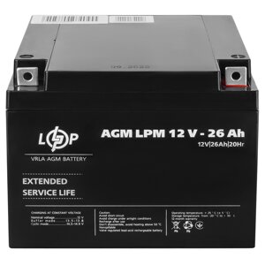 Акумулятор AGM LPM 12V - 26 Ah