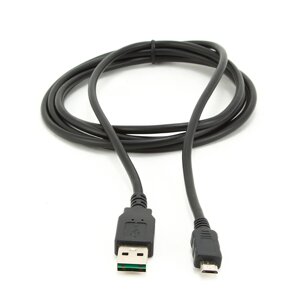 Кабель USB 2.0 ( AM / Miсro 5 pin) 1,8 м, чорний, Пакет Q250