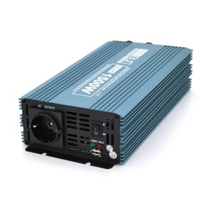 Інвертор напруги Mexxsun MXS-1500, 12V/220V, 1500W з модифікованою синусоїдою, 2 Shuko, клемні дроти, Q6