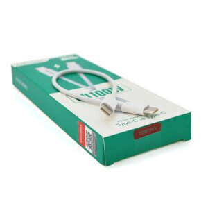 Кабель iKAKU KSC-653 FEIYUE PD100W fast charging short cable (Type-C to Type-C), White, довжина 0.25м, BOX