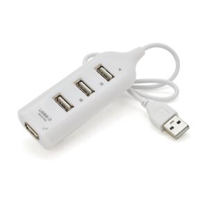 Хаб USB 2.0 4 порту, White, 480Mbts харчування від USB, Blister Q200