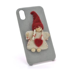 Накладка Angel пухнаста iPhone 7/8 silver