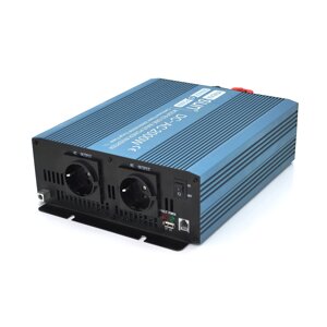 Інвертор напруги Mexxsun MXS-2000, 24V/220V, 2000W з модифікованою синусоїдою, 2 Shuko, клемні дроти, Q4