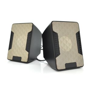 Колонки 2.0 Hotmai A16 USB+3.5mm, 2x3W, 20Hz- 18KHz, з регулятором гучності, Black, BOX, Q24