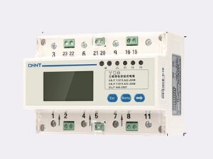 Трифазний електронний лічильник CHINT DDSU666-3-220/380V-5-80A, трифазний на DIN-рейку, 220/380V, 80A, LCD, 95*120*75mm