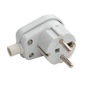 Виделка із заземленням кутова SQ-SN-03, 16A 250V, White, Q200