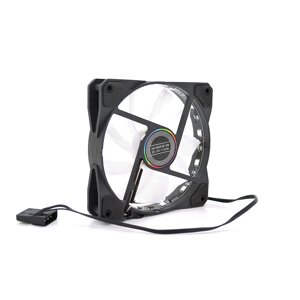 Кулер корпусної 12025 DC sleeve fan 4pin - 120 * 120 * 25мм, 12V, 1100об / хв, 12LED, RGB