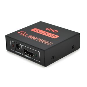 Активний HDMI сплітер 1 = > 2 порту, 4K, 2K, 3D, 1080Р, 1,4 версія, DC5V/2A Q50, Box