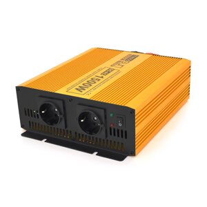 Інвертор напруги Mexxsun MXSPSW-1500, 24V/220V, 1500W з правильною синусоїдою, 2 Shuko, клемні дроти, Q4