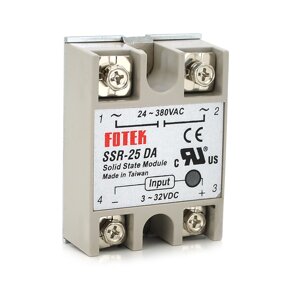 Твердотільне реле Fotek SSR-25DA 25А 24-380В AC