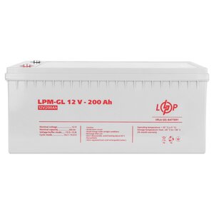 Акумулятор гелевий LogicPower LPM-GL 12V - 200 Ah