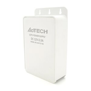 Імпульсний адаптер харчування ADtech 12В 2.5А ( 30Вт ) Plastic Box IP63 кріплення