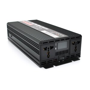 Інвертор напруги YOSO з правильною синусоїдою, 3000W, 12/220V-1500W, 2 універсальні розетки, LED Display