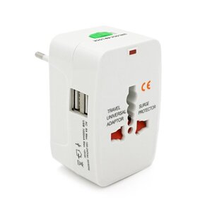 Універсальний перехідник все стандарти розеток 5 in 1 + USB