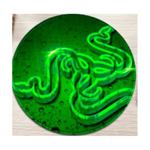 Килимок 200*200 мм тканинної RAZER 5 з бічною прошивкою (круглий), товщина 2 мм, колір Green, Пакет