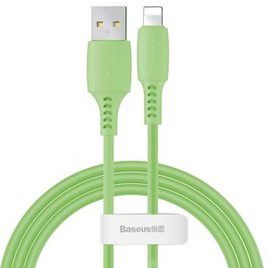 Кабель Baseus Colorful USB 2.0 to Lightning 2.4A 1.2M Зелений (CALDC-06)