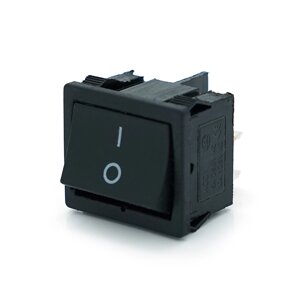 Перемикач ON-OFF KCD1-104, 250VAC/6A, 4 контакту, Black, Q100