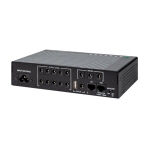 ДБЖ UPS-18W DC1018P для роутерів / комутаторів / PON / POE-430, 5//9/12V, 1A, 12000MAh (4*3000MAh), Black, BOX