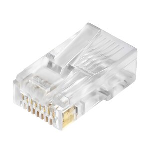 Конектор Merlion RJ-45 8P8C UTP Cat-6 (50 шт / уп. ) для наскрізного підключення