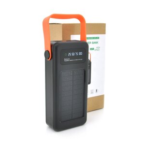 Power bank YM-636CX 40000 mAh, Solar, flashlight, Input:5V/2.1A (micro-USB, TypeC, Lightning), Output:5V/2.1A (4xUSB),