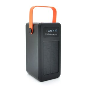 Power bank YM-640 100000 mAh Solar, flashlight, Input: 5V/2.1A (MicroUSB, TypeC, Lightning), Output: 5V /2.1A (4xUSB),