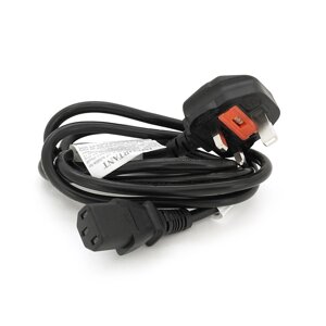 Кабель живлення UK 1.5m, 0.5mm, PC-184/2 CPCS-C13 3 pin ( китайський роз'єм ), Black, OEM