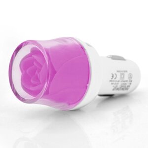 АЗУ NOKOKO Flower, 12V-USB, 5-5.5V, 2*USB, 10W, 2,1А, Violet, Пакет Q50