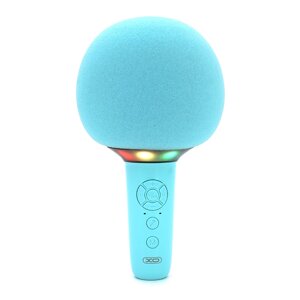 Мікрофон бездротової XO-BE50, RGB Led, Blue, BOX