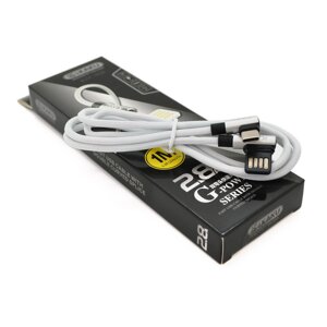 Кабель iKAKU KSC-028 JINDIAN charging data cable for Type-C, Silver, довжина 1м, 2.4A, BOX