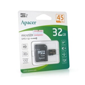 Карта памяти Apacer microSDHC Class 10 UHS-I, 32GB