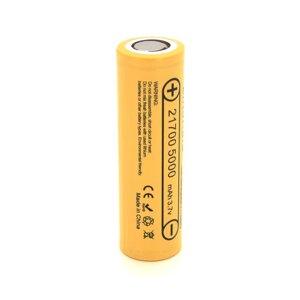 Акумулятор 21700 Li-Ion LiitoKala Lii-50E, 5000mah (4700-5100mah, 15A, 3.7V (2.5-4.2V), Yellow, PVC BOX