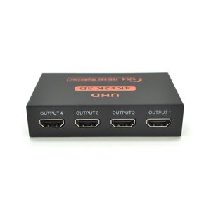 Активний HDMI сплітер 1 = > 4 порту, 4K, 2K, 3D, 1080Р, 1,4 версія, DC5V/2A, Box