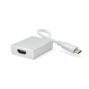 Конвертер Type-C ( тато ) на HDMI ( мама ) 10cm, Silver, 4K/2K, Пакет