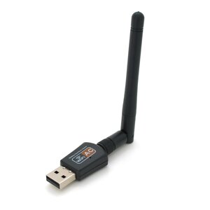 Бездротовий мережевий адаптер Wi-Fi-USB Merlion LV-UAC08, RTL8811CU, з антеною 20см, 802.11 a/b/g/n, 600MB, 2.4 GHz,