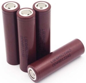 Акумулятор 18650 Li-Ion LG LGDBHG21865, 3000mAh, 20A, 4.2/3.6/2.5V, BROWN, PVC BOX, 2 шт в упаковці, ціна за 1 шт