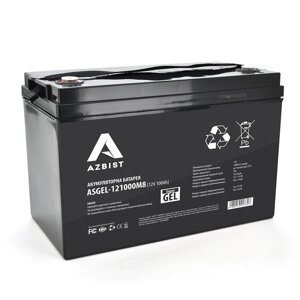 Акумулятор AZBIST Super GEL ASGEL-121000M8, Black Case, 12V 100.0Ah ( 329 x 172 x 215 ), 31kg Q1/36