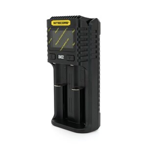 Зарядний пристрій універсальне Nitecore Digicharger UMS2, 2 каналу, LCD дисплей, підтримує Li-ion, Ni-MH і Ni-Cd