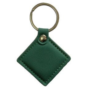 Безконтактний брелок IC MIFARE 13,56 МГц (MF-Leather ) у шкіряному чохлі, колір зелений
