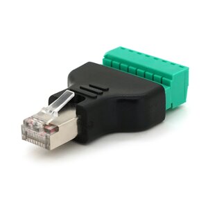 Роз'єм для підключення RJ-45(M) (8 контактів ) з клемами під кабель, Blister