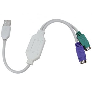 Перехідник USB AM/2*PS2, OEM Q25