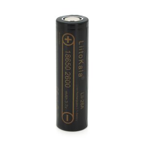 Акумулятор 18650 Li-Ion LiitoKala Lii-26A, 2600mAh (2450-2650mAh), 3.7V (2.75-4.2V), Black, PVC BOX Q2, ціна за 1 шт