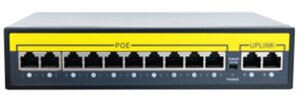 POE комутатор Merlion 10 POE 10/100 + 2 RJ45 10/100 вбудований блок живлення 52V 2.5A