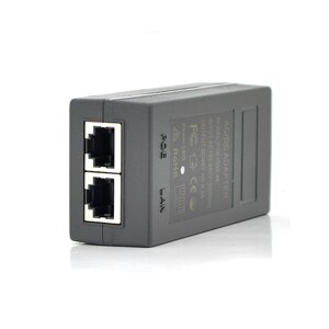 POE інжектор 48V 0.5A ( 24Вт ) з портами Ethernet 10 / 100Мбіт / с, без кабелю живлення