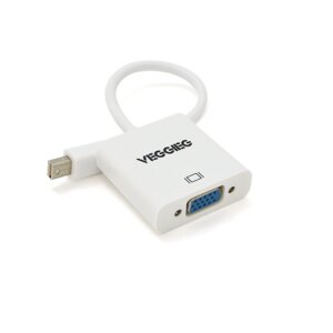 Конвертер VEGGIEG MV-W MiniDisplay Port ( тато ) на VGA ( мама ), 25cm, White, Пакет